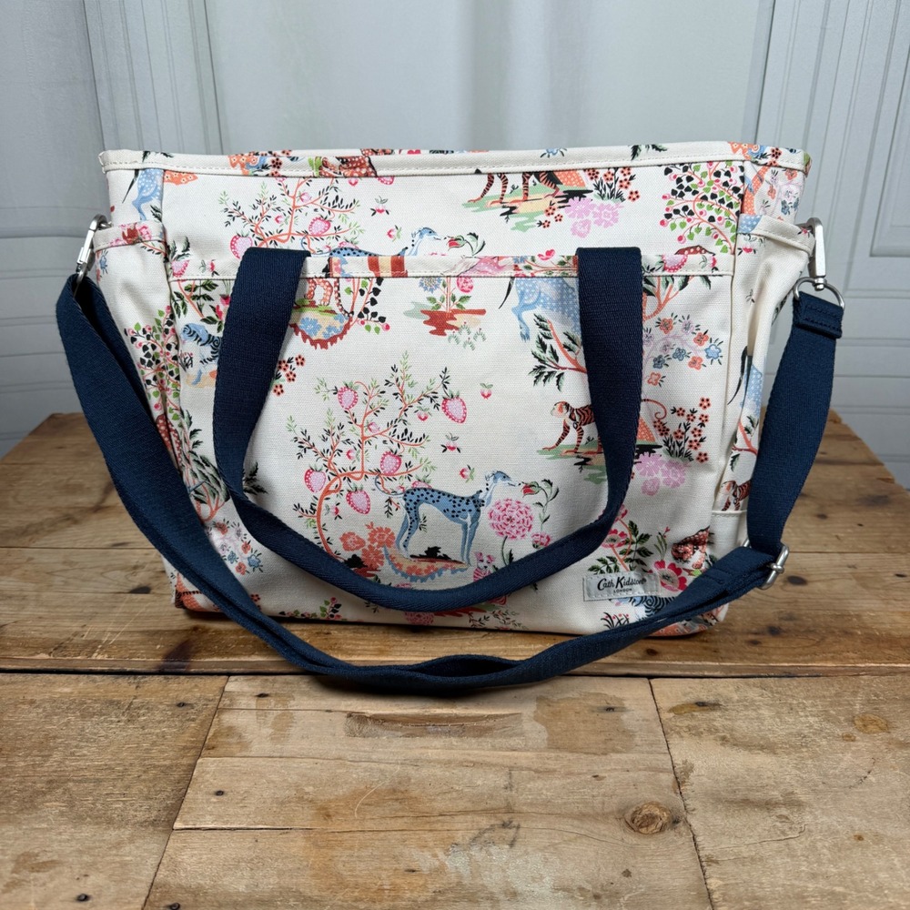 Cath Kidston Painted Kingdom Mythical Creatures Coated Cotton Crossbody Tote Bag